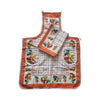 Set 4 strofinacci panama di cotone 60x90 più 4 grembiuli cucina con pattina 60x82 Mastro Bianco.