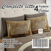 Completo letto matrimoniale in cotone 4 federe MARMO GOLD MASTERS HOUSE