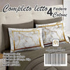Completo letto matrimoniale in cotone 4 federe MARMO GOLD MASTERS HOUSE