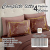 Completo letto matrimoniale in cotone 4 federe MARMO GOLD MASTERS HOUSE