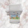 Set 1+1 spugna Baby con balza in stampa digitale Linea Oro