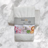Set 1+1 spugna Baby con balza in stampa digitale Linea Oro