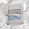 Set 1+1 spugna Baby con balza in stampa digitale Linea Oro
