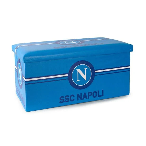 Panca rettangolare Pouf contenitore SSC Napoli ufficiale in simil