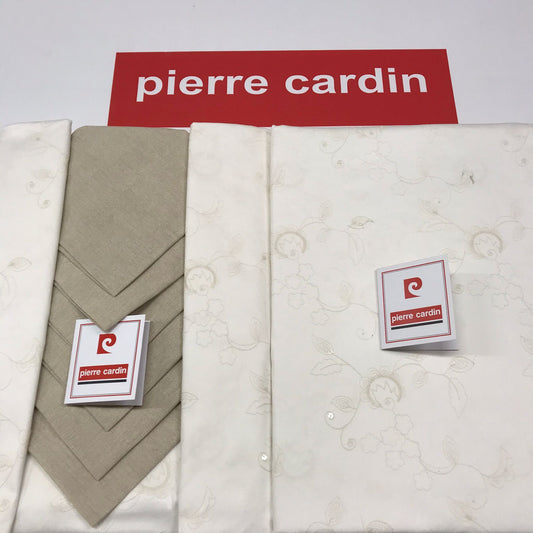 Tovaglia da tavola ricamata 100% cotone Pierre Cardin