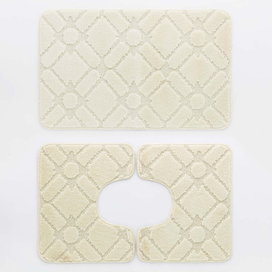 Set tappeto bagno 3 pezzi New Blast Clips LINEA ORO