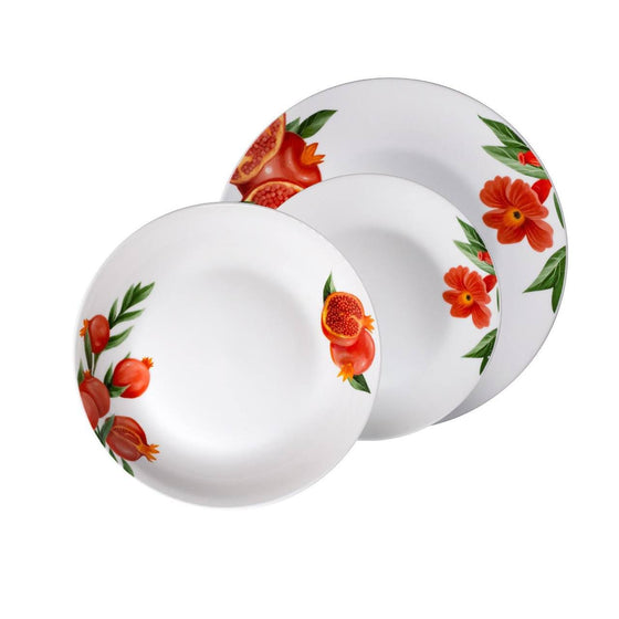 Casa Milano Servizio Piatti Fiore rosso 18pz