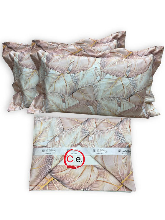 Completo letto matrimoniale Victory con federe in stampa digitale e 3 voilant