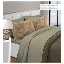  Completo letto cotone matrimoniale 4 federe Marble MARTA MARZOTTO