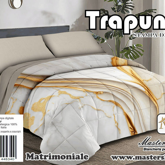 Trapunta matrimoniale in microfibra stampa digitale Marmo MASTER HOUSE