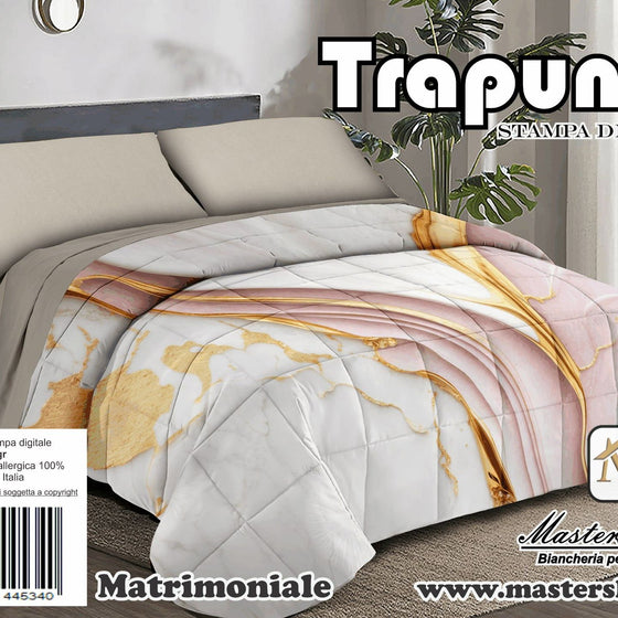 Trapunta matrimoniale in microfibra stampa digitale Marmo MASTER HOUSE