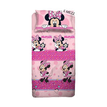  Completo letto 1 piazza e mezza in puro cotone Minnie DISNEY
