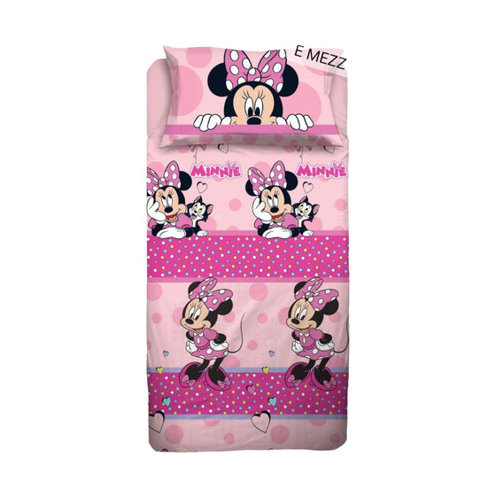 Completo letto 1 piazza e mezza in puro cotone Minnie DISNEY