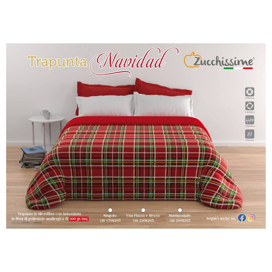 Trapunta matrimoniale scozzese Navidad
