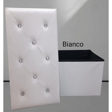  Panca contenitore rettangolare con Swarovski tinta unita