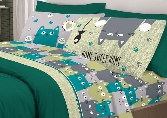 Completo letto matrimoniale puro cotone 100% Pensieri Delicati