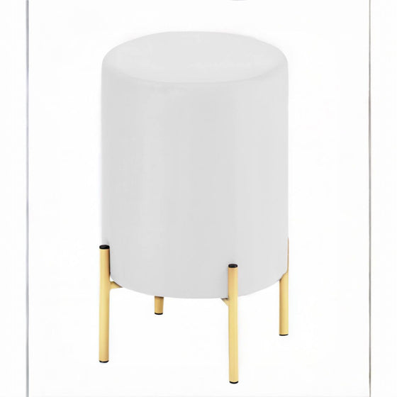 Pouf In Velluto Mastro bianco