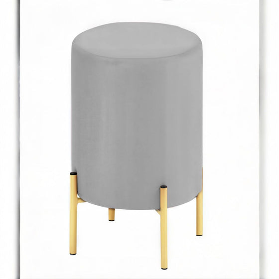 Pouf In Velluto Mastro bianco