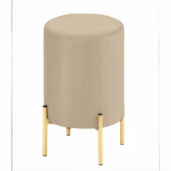 Pouf In Velluto Mastro bianco
