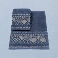  Set asciugamani spugna 1+1 viso e ospite Vingi