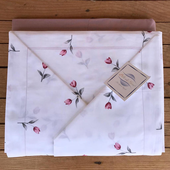 Completo letto in puro cotone matrimoniale "Tulipano" Botticelli Home